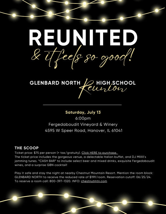 Private Event- Glenbard North High School Reunion (Class of 85-90)