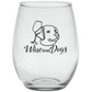 Set of 2, Wine & Dogs Stemless Glass Set
